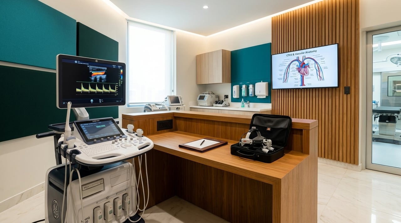 Cardiothoracic and Vascular Surgery (CTVS) and Vascular Doppler suite at Pandocx Hospital