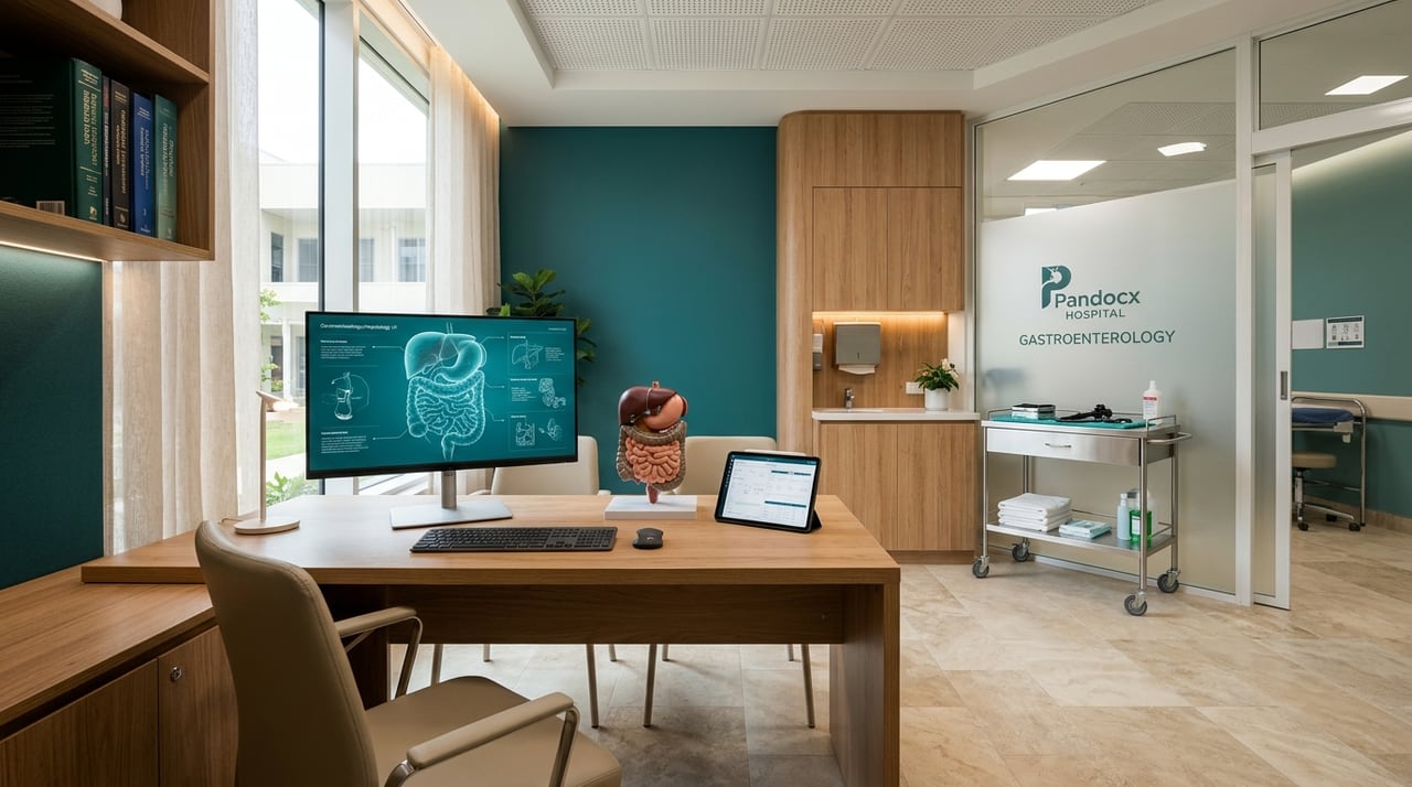 Modern Gastroenterology and Hepatology diagnostic suite at Pandocx Hospital