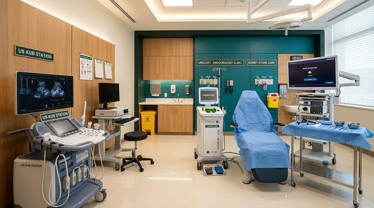 Modern Urology and Endourology kidney stone care suite at Pandocx Hospital